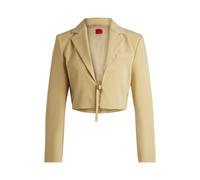 HUGO Regular-Fit Blazer in Cropped-Länge mit Gürtelverschluss - Style Amusina, 50537589 Hellbeige 38