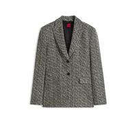 HUGO Regular-Fit Blazer mit Fischgrätmuster - Style Asmalla, 50570564 Grau gemustert 42