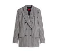 HUGO Regular-Fit Blazer mit Sanduhr-Silhouette aus Gewebe mit Nadelstreifen - Style Ankati, 50568955 Grau gemustert 34