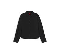 HUGO Regular-Fit Bluse aus Baumwoll-Popeline - Style Elma, 50550548 Schwarz 34