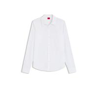 HUGO Regular-Fit Bluse aus Baumwoll-Popeline - Style The Essential Shirt, 50552832 Weiß 34