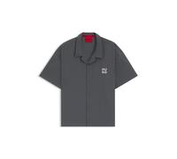 HUGO Regular-Fit Hemd mit Waffelstruktur und Logo-Stickerei - Style CHAFFLE SHIRT, 50540111 Grau L