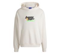 HUGO Regular-Fit Hoodie aus Baumwoll-Terry mit Happy HUGO Logo - Style Nafarol, 50536113 Natur XXL