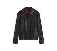 HUGO Regular-Fit Jacke aus Nappaleder - Style Liro, 50568644 Schwarz S