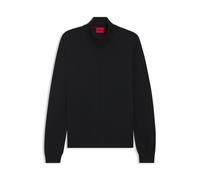 HUGO Regular-Fit Jacke aus Schurwolle mit Reißverschluss - Style San Jorge-M, 50474193 Schwarz L