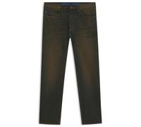HUGO Regular-Fit Jeans aus festem Denim mit grünem Finish - Style Jonah, 50547127 Dunkelblau 33/34
