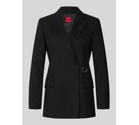 HUGO Regular Fit Longblazer mit Viskose-Anteil Modell 'Alinde' in Black, Größe 36
