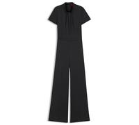 HUGO Regular-Fit Overall aus Satin mit Drapierung am Ausschnitt - Style Katene-1, 50546750 Schwarz 36