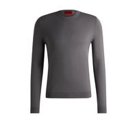 HUGO Regular-Fit Pullover aus soften Garnen mit Rundhalsausschnitt - Style San Cody-CV, 50532074 Dunkelgrau XL