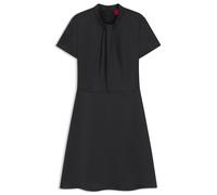 HUGO Regular-Fit Satinkleid mit Drapierung am Ausschnitt - Style Kalerina-1, 50546748 Schwarz 34