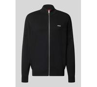 HUGO Regular Fit Strickjacke aus reiner Baumwolle Modell 'San Jacomo-C' in Marine, Größe M