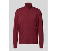 HUGO Regular Fit Sweatjacke aus Baumwoll-Mix Modell 'LAZE' in Bordeaux, Größe XL