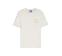 HUGO Regular-Fit T-Shirt aus Baumwolle mit Jeansknopf-Print - Style Nemodo, 50572303 Natur XS