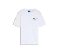 T-Shirt HUGO "Nesptee", Herren, Gr. M, weiß100, Single Jersey, Obermaterial: 100% Baumwolle, unifarben, regular fit normal, Rundhals, abgesteppte Kante, Shirts T-Shirt, Rundhalsausschnitt, Regular Fit