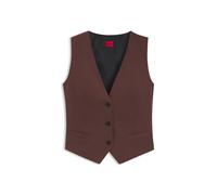 HUGO Regular-Fit Weste aus Stretch-Gewebe - Style Aumara-2, 50545278 Dunkelbraun 44