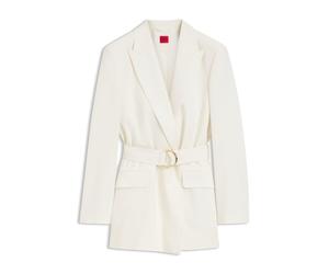 HUGO Relaxed Blazer mit D-Ring-Gürtel - Style Abivanna, 50559274 Weiß 32