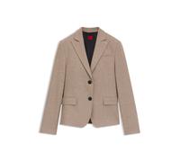 HUGO Relaxed-Fit Blazer aus elastischem Mouliné-Gewebe - Style Anoria, 50542665 Beige 42