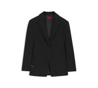 HUGO Relaxed-Fit Blazer aus Seersucker mit Kettengürtel - Style Antera, 50560061 Schwarz 36