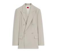 HUGO Relaxed-Fit Blazer mit zweireihiger Knopfleiste - Style Anelina, 50564129 Hellgrau 38
