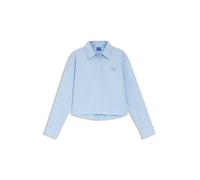 HUGO Relaxed-Fit Bluse aus gestreifter Baumwoll-Popeline - Style Epic_B, 50559452 Hellblau gestreift 42