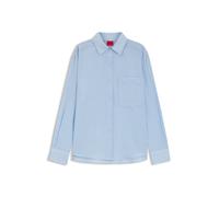 HUGO Relaxed-Fit Bluse aus transparentem strukturiertem Gewebe - Style Ellodhy, 50566750 Hellblau 40