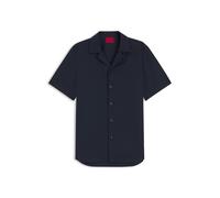HUGO Relaxed-Fit Hemd aus Baumwoll-Popeline - Style Ellino, 50560584 Dunkelblau S