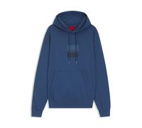 HUGO Herren Duspliter Relaxed-Fit Hoodie aus Baumwoll-Terry mit Split-Logo Blau L