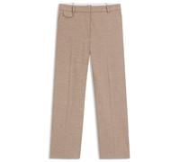 HUGO Damen Businesshose mit Bügelfalten HENORE Relaxed Fit, braun, Gr. 34