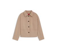 HUGO Relaxed-Fit Jacke mit Knopfleiste - Style Alumas-1_DF, 50542301 Beige 38