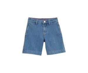 HUGO Relaxed-Fit Kids-Jeansshorts mit Nieten-Streifen - Style G00406/Z1004A, G00406 Blau 102