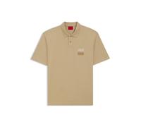 HUGO Relaxed-Fit Poloshirt aus Baumwolle mit Split-Logo - Style Dusplity, 50542834 Beige XS