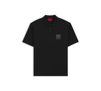 HUGO Relaxed-Fit Poloshirt aus Baumwolle mit Split-Logo - Style Dusplity, 50542834 Schwarz XL