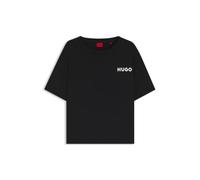 HUGO Relaxed Fit Printed Logo Damen T-Shirt schwarz/weiß - XS