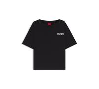 HUGO Relaxed-Fit Pyjama-Shirt aus Stretch-Jersey mit kontrastfarbenem Logo - Style UNITE_T-SHIRT, 50490707 Schwarz S