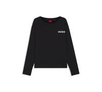 HUGO Relaxed-Fit Pyjama-Top aus Stretch-Jersey mit Logo-Print - Style UNITE_LS-SHIRT, 50490706 Schwarz XXL