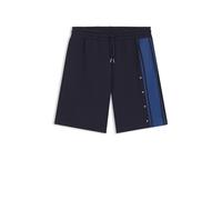 HUGO Relaxed-Fit Shorts aus Baumwoll-Terry mit Seitenstreifen - Style Demsishort, 50563806 Dunkelblau M