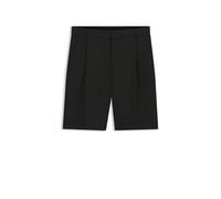 HUGO Relaxed-Fit Shorts aus Stretch-Twill mit Bundfalten - Style Fery261X, 50566722 Schwarz 46