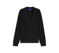 HUGO Relaxed-Fit Strickjacke mit Rippstruktur - Style Sonnick, 50543776 Schwarz S