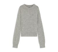 HUGO Relaxed-Fit Strickpullover mit Happy HUGO Aufnäher - Style Slogerynna_B, 50548138 Hellgrau XS