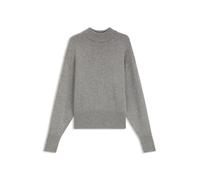 HUGO Relaxed-Fit Strickpullover mit Stehkragen - Style Sorellenio, 50569389 Grau L