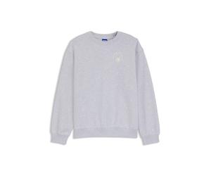 HUGO Relaxed-Fit Sweatshirt aus Baumwoll-Terry mit Grafik-Prints - Style Classic Crew_B_4, 50566576 Hellgrau XS