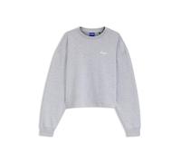 HUGO Relaxed-Fit Sweatshirt aus Baumwolle mit Logo-Schriftzug - Style Damaswee_B, 50571605 Hellgrau XS