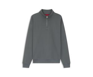 HUGO Relaxed-Fit Sweatshirt aus Baumwolle mit Troyerkragen - Style Durty244, 50525881 Grau XL