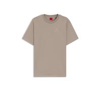 HUGO Relaxed-Fit T-Shirt aus Baumwoll-Jersey mit Monogramm-Stickerei - Style Vintage Tee_19, 50550901 Hellbeige XS