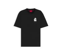 HUGO Relaxed-Fit T-Shirt aus Baumwolle mit Horror-Grafik - Style Dicatiko, 50532325 Schwarz XXL