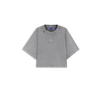 HUGO Relaxed-Fit T-Shirt aus Terry-Baumwolle mit geprägtem Logo - Style Dorlina_B_1, 50559463 Hellgrau XL