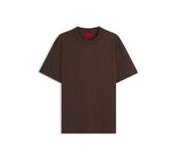 HUGO Relaxed-Fit T-Shirt mit zentralem Logo-Detail - Style Dapolino, 50488330 Dunkelbraun XL