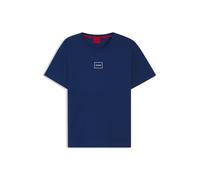 HUGO Relaxed-Fit Top mit High-Density-Logo-Print - Style Laze T-Shirt, 50525236 Blau L