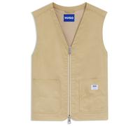 HUGO Relaxed-Fit Weste aus merzerisierter Baumwolle - Style Bridger2621, 50561178 Beige S