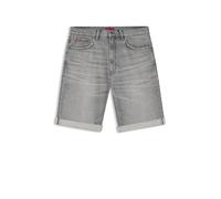 HUGO Relaxed-Tapered-Fit Shorts aus grauem Stone-washed-Denim - Style HUGO 838/S, 50560391 Grau 33